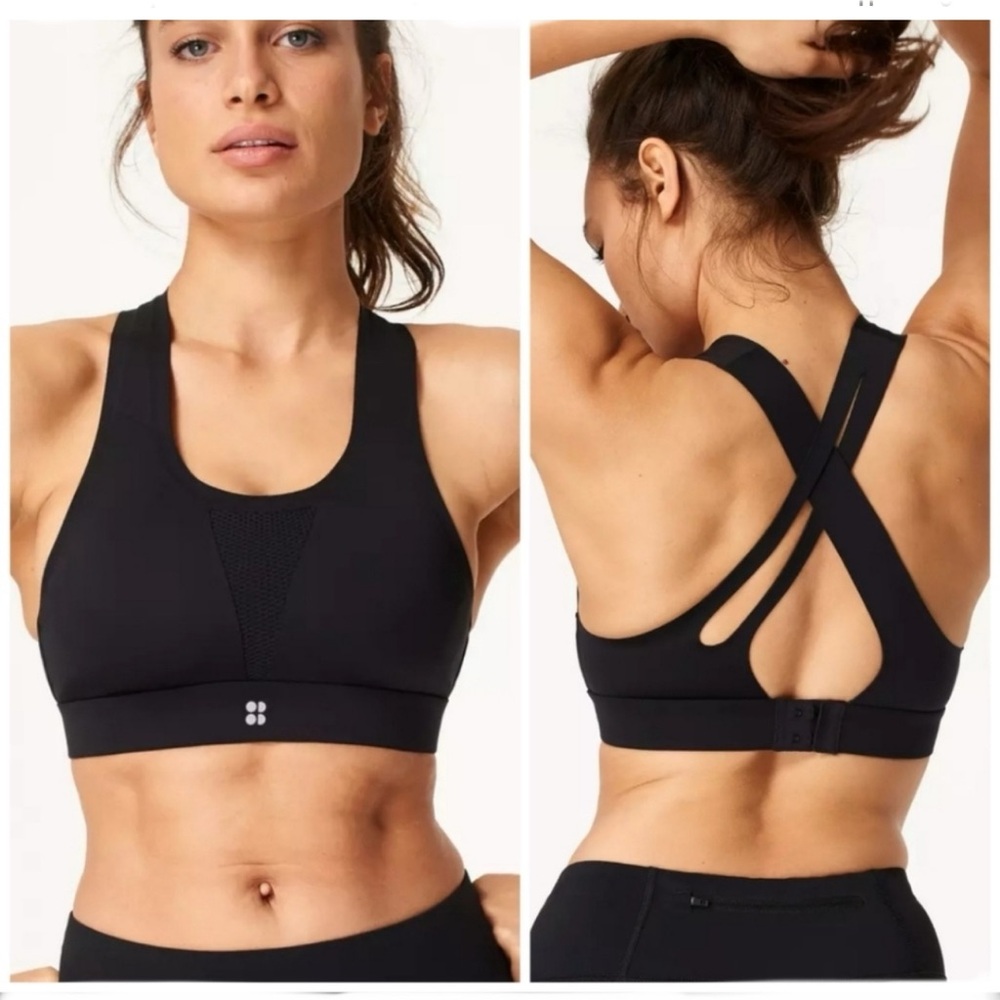 SWEATY BETTY All Train Sports Bra NEW Size 32C Black NEW With Tag